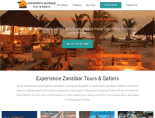 Tablet Screenshot of experiencezanzibartours.com
